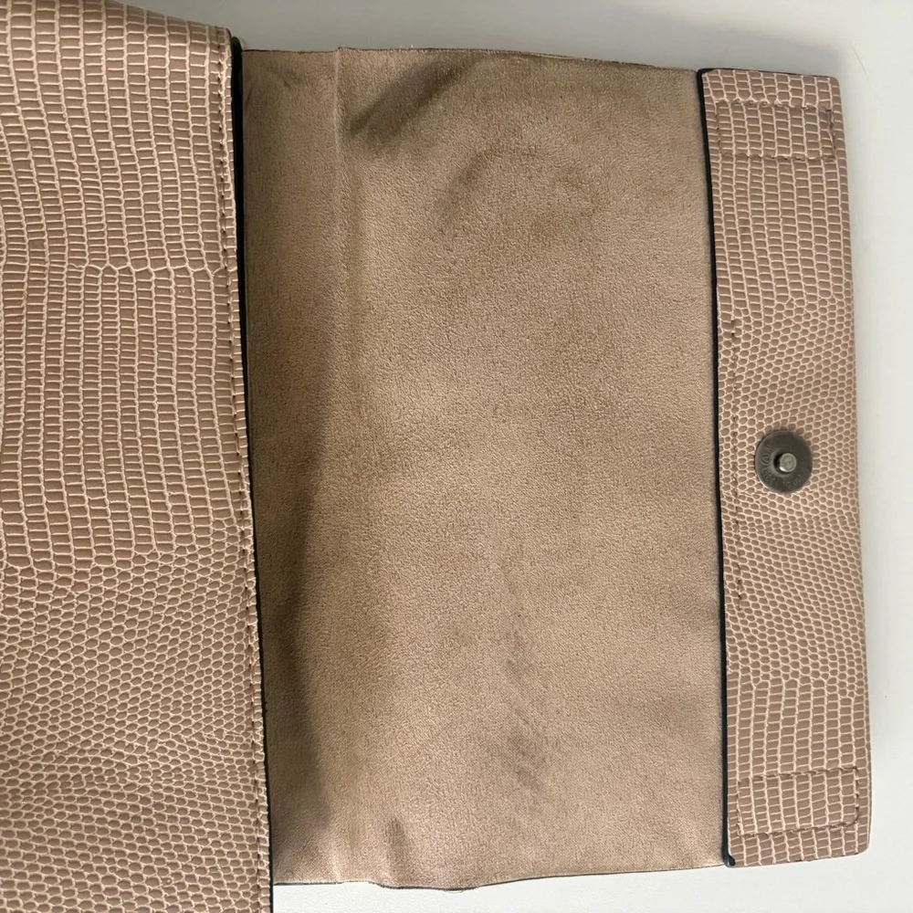 Taupe Lizard Embossed Backpack‎ Purse Minimal Neutral